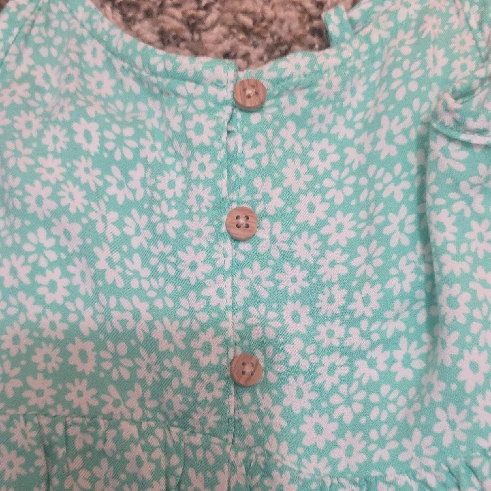 OshKosh B'gosh Aqua Floral Romper